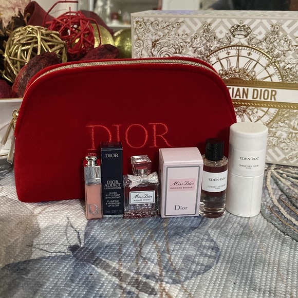 DIOR Red Pouch Lux Gift Set - Picture 1 of 13